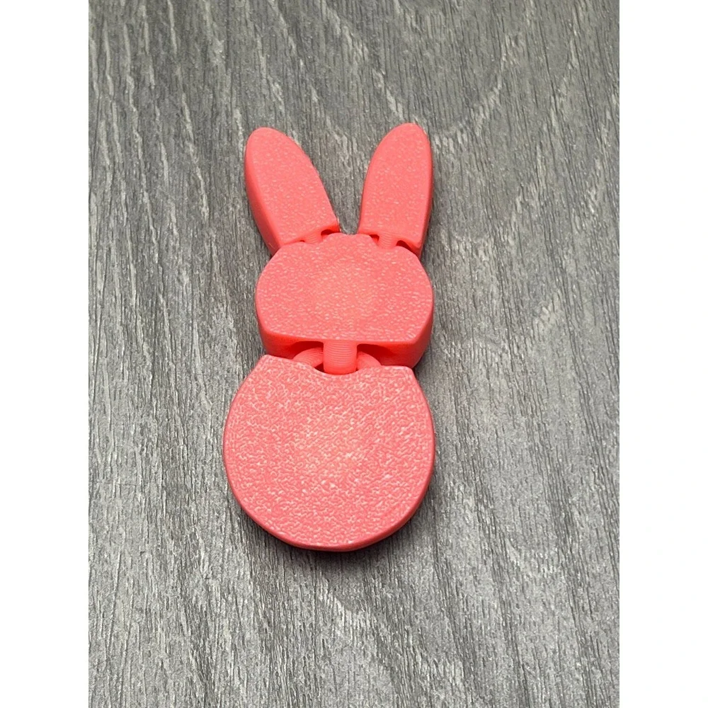 6pc 3D Printed Flexi Marshmallow Bunny‎ Magnets Articulated Easter Rabbit Decor